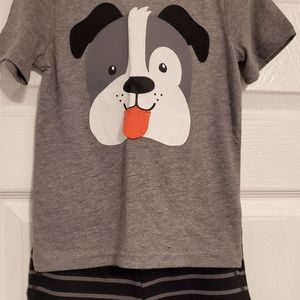 Carter's, size 4T, black and gray puppy dog short